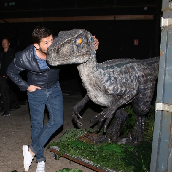 Christophe Beaugrand à l'exposition "Jurassic World" à la Cité du Cinéma. Saint-Denis, le 12 avril 2018. © Denis Guignebourg/Bestimage