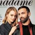 Emma Stone et Nicolas Ghesquière en couverture de "Madame figaro", en kiosques le 13 avril 2015.
