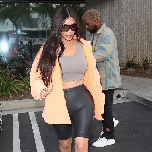 Exclusif - Kanye West et sa femme Kim Kardashian passent la journée ensemble à Calabasas le 19 mars 2018