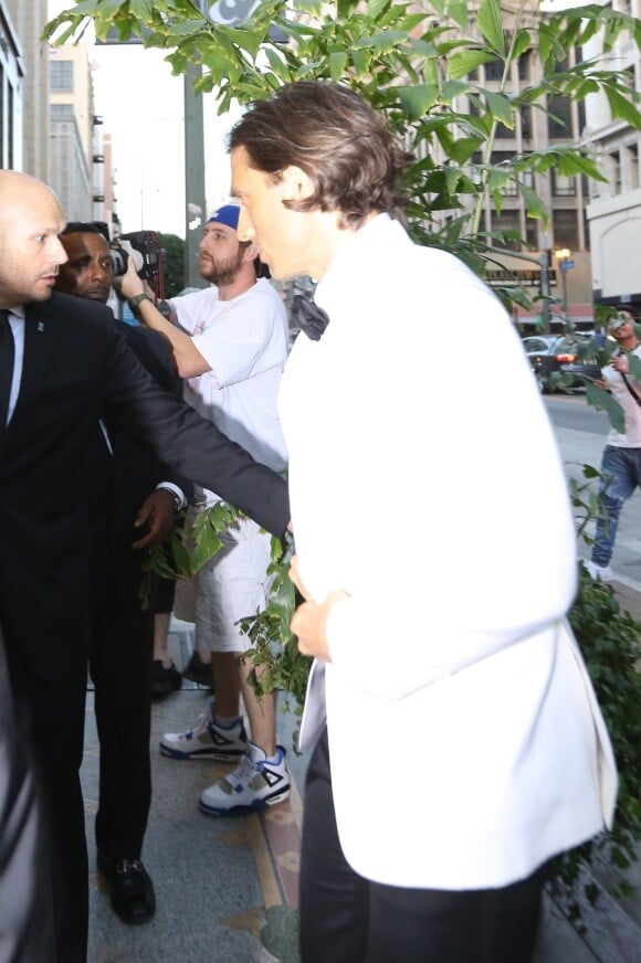Brad Falchuk - Les célébrités arrivent à une soirée qui est censé être le mariage de Gwyneth Paltrow et de son fiancé Brad Falchuk à Los Angeles le 14 avril 2018.