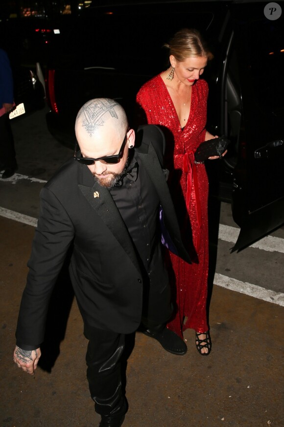 Cameron Diaz et son mari Benji Madden - Les célébrités arrivent à une soirée qui est censé être le mariage de Gwyneth Paltrow et de son fiancé Brad Falchuk à Los Angeles le 14 avril 2018.