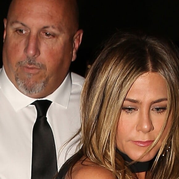 Jennifer Aniston - Les célébrités arrivent à une soirée qui est censé être le mariage de Gwyneth Paltrow et de son fiancé Brad Falchuk à Los Angeles le 14 avril 2018.