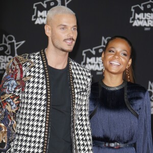 Le chanteur français M. Pokora et la chanteuse américaine Christina Milian - 19ème édition des NRJ Music Awards à Cannes le 4 novembre 2017. © Christophe Aubert via Bestimage