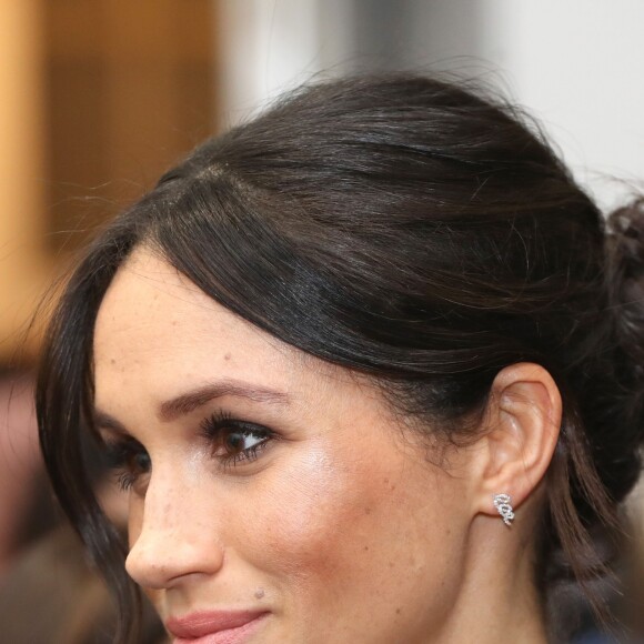 Meghan Markle au côté du prince Harry lors de la réception du Women's Empowerment, à Londres le 19 avril 2018. 