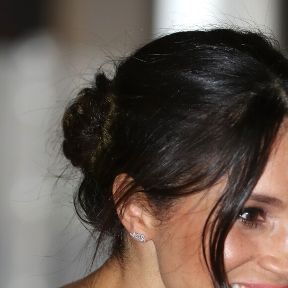 Meghan Markle au côté du prince Harry lors de la réception du Women's Empowerment, à Londres le 19 avril 2018. 