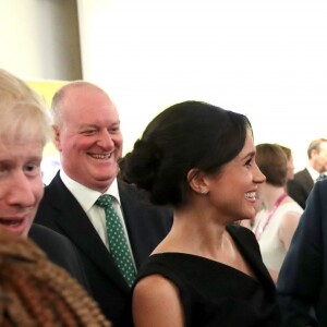 Meghan Markle au côté du prince Harry lors de la réception du Women's Empowerment, à Londres le 19 avril 2018. 