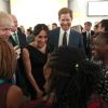 Meghan Markle au côté du prince Harry lors de la réception du Women's Empowerment, à Londres le 19 avril 2018. 