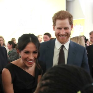 Meghan Markle au côté du prince Harry lors de la réception du Women's Empowerment, à Londres le 19 avril 2018. 