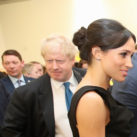 Meghan Markle au côté du prince Harry lors de la réception du Women's Empowerment, à Londres le 19 avril 2018. 