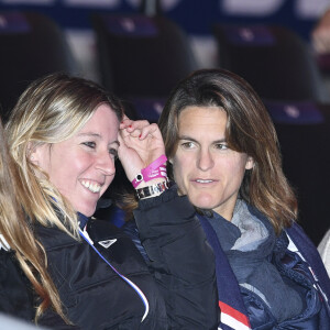 Amélie Mauresmo - People lors du 4ème match de la Finale de la coupe Davis en simple opposant la France à la Belgique remporté par D.Goffin (7-6 [5], 6-3, 6-2) au Stade Pierre Mauroy à Lille , le 26 novembre 2017. © Perusseau-Veeren/Bestimage