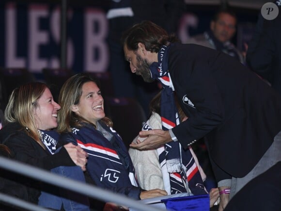 Amélie Mauresmo - People lors du 4ème match de la Finale de la coupe Davis en simple opposant la France à la Belgique remporté par D.Goffin (7-6 [5], 6-3, 6-2) au Stade Pierre Mauroy à Lille , le 26 novembre 2017. © Perusseau-Veeren/Bestimage