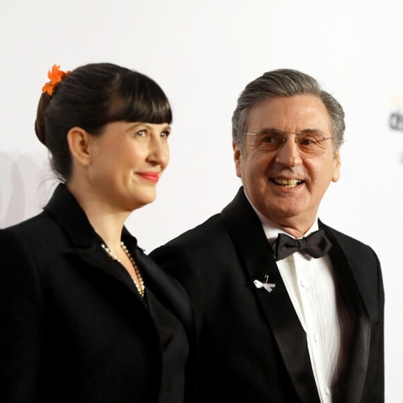 Daniel Auteuil et sa femme Aude Ambroggi - Photocall lors de la 43e cérémonie des Cesar à la salle Pleyel à Paris, le 2 mars 2018. © Dominique Jacovides - Olivier Borde / Bestimage