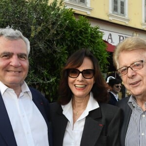 Exclusif - Thierry Herzog, l'avocat de Nicolas Sarkozy, Denise Fabre et son mari Francis Vandenhende pendant la 2ème édition du "Prix littéraire de la Petite Maison" à Nice, France, le 5 mai 2018. N.Rubi a décidé de créer "Le Prix de la Petite Maison" qui vise à récompenser un auteur pour un roman paru dans l'année. Le jury, présidé par P.Besson, a décerné le Prix de la Petite Maison 2018, au roman "Centre" de P.Sollers. © Bruno Bebert/Bestimage