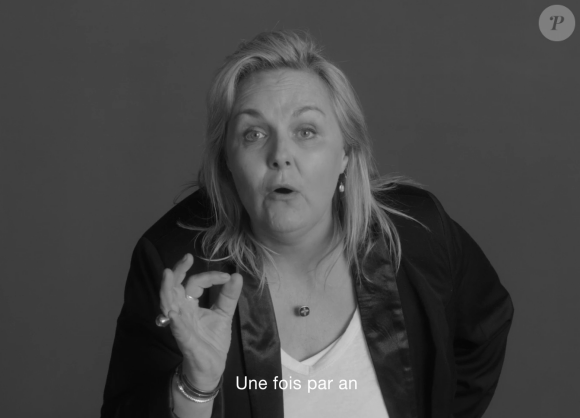 Valérie Damidot - Les stars se mobilisent pour le 1er spot de campagne IMAGYN (Initiative des MAlades atteintes de cancers GYNécologiques). Mai 2018.