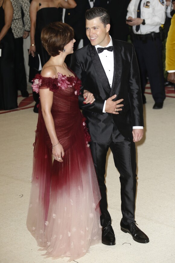 Scarlett Johansson et son compagnon Colin Jost au Met Gala à New York, le 7 mai 2018  © Charles Guerin / Bestimage