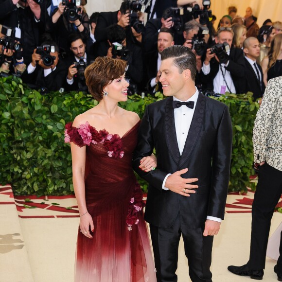 Scarlett Johansson et son compagnon Colin Jost au Met Gala à New York, le 7 mai 2018  © Christopher Smith/AdMedia via Zuma/Bestimage07/05/2018 - New York