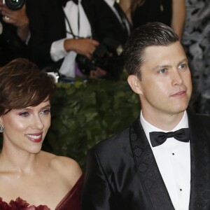 Scarlett Johansson et son compagnon Colin Jost au Met Gala à New York, le 7 mai 2018  © Charles Guerin / Bestimage