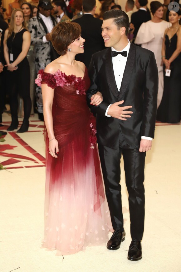 Scarlett Johansson et son compagnon Colin Jost au Met Gala à New York, le 7 mai 2018