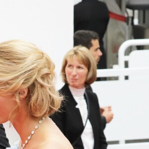 Sylvie Tellier (enceinte) et son mari Laurent - Montée des marches du film « Plaire, aimer et courir vite » lors du 71ème Festival International du Film de Cannes. Le 10 mai 2018 © Borde-Jacovides-Moreau/Bestimage