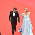 Sylvie Tellier (enceinte) et son mari Laurent lors de la montée des marches du film « Plaire, aimer et courir vite » lors du 71ème Festival International du Film de Cannes. Le 10 mai 2018 © Borde-Jacovides-Moreau/Bestimage