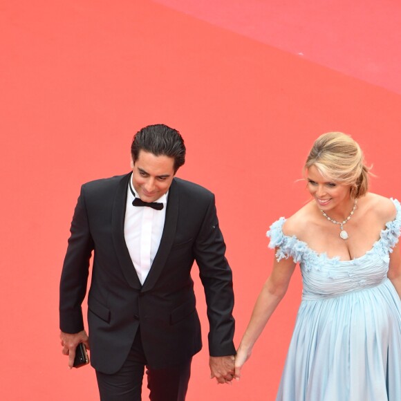 Sylvie Tellier (enceinte) et son mari Laurent lors de la montée des marches du film « Plaire, aimer et courir vite » lors du 71ème Festival International du Film de Cannes. Le 10 mai 2018 © Borde-Jacovides-Moreau/Bestimage