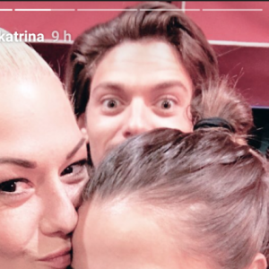 Rayane Bensetti et Denitsa Ikonomova réunis pour soutenir Katrina Patchett lors de son spectacle "Holiday On Ice", mai 2018.