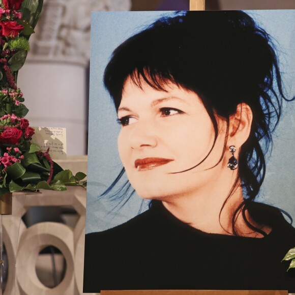 Obsèques de Maurane en l'église Notre-Dame des Grâces à Woluwe-Saint-Pierre en Belgique le 17 mai 2018.