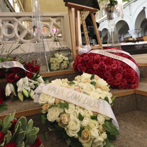 Obsèques de Maurane en l'église Notre-Dame des Grâces à Woluwe-Saint-Pierre en Belgique le 17 mai 2018.