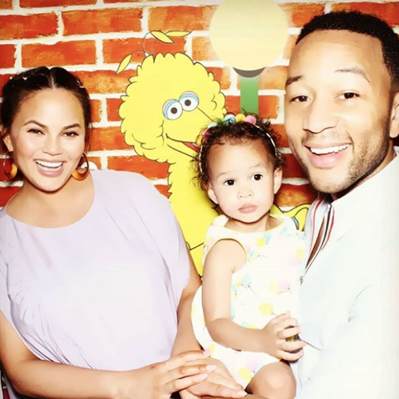 Chrissy Teigen, John Legend et leur fille Luna. Mai 2018.