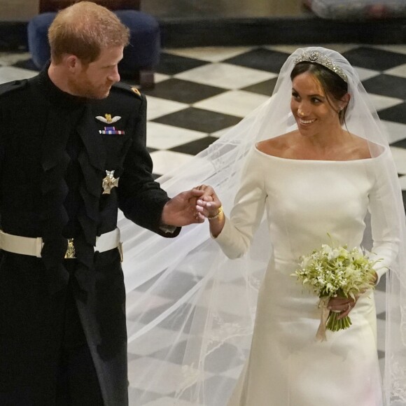 Le prince Harry et Meghan Markle, duchesse de Sussex - Cérémonie de mariage du prince Harry et de Meghan Markle en la chapelle Saint-George au château de Windsor, Royaume Uni, le 19 mai 2018.