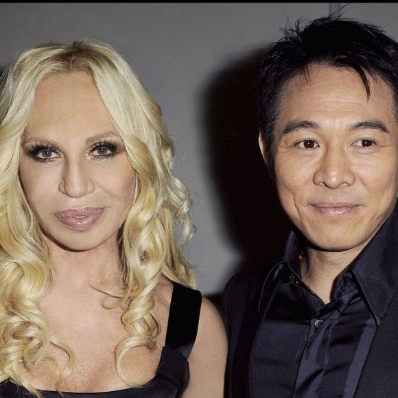 Donatella Versace et Jet Li à Pékin en 2008.
