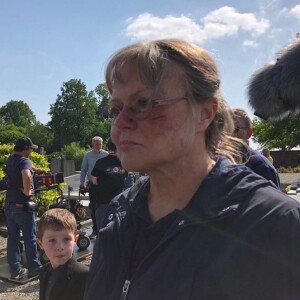 Muriel Robin est Jacqueline Sauvage sur le tournage du téléfilm réalisé par Yves Rénier. (mai 2018)