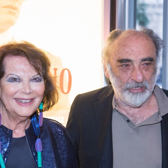 Claudia Cardinale, Alessandro Haber à la première de "Rudy Valentino" à Rome, le 23 mai 2018.