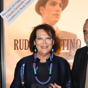 Claudia Cardinale, Alesandro Haber à la première de "Rudy Valentino" à Rome, le 23 mai 2018.