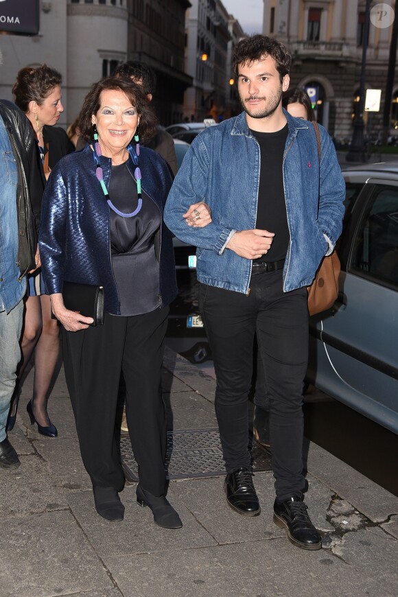 Claudia Cardinale à la première de "Rudy Valentino" à Rome, le 23 mai 2018.