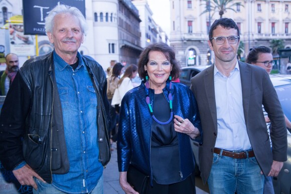 Antonio Catania, Claudia Cardinale à la première de "Rudy Valentino" à Rome, le 23 mai 2018.