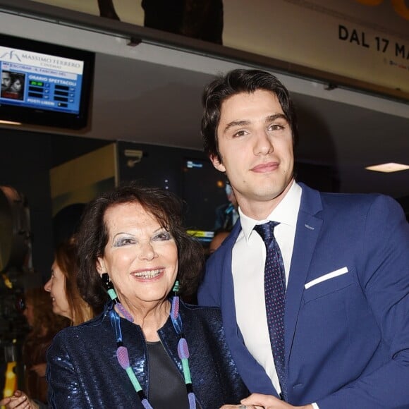 Claudia Cardinale, Pietro Masotti à la première de "Rudy Valentino" à Rome, le 23 mai 2018.