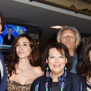 Pietro Masotti, Roaria Russo, Claudia Cardinale, Nico Cirasola, Rosa Palasciano à la première de "Rudy Valentino" à Rome, le 23 mai 2018.