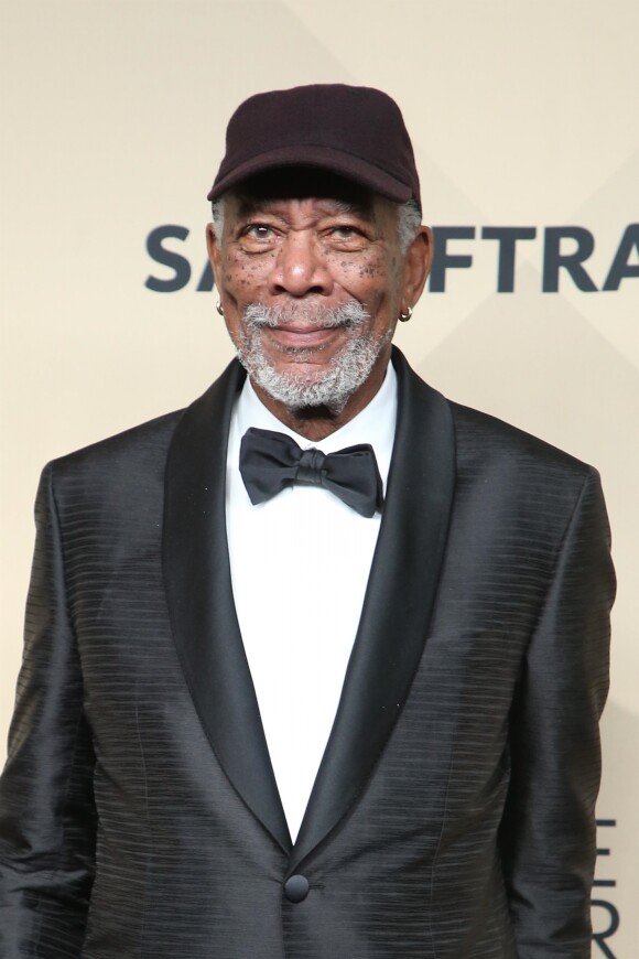 Morgan Freeman à la remise de prix des acteurs Guild awards à l'Auditorium Shrine à Los Angeles, le 21 january 2018.