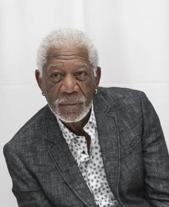 Morgan Freeman lors de la conférence de presse du film ''Braquage à l'ancienne''' (Going In Style) au Whitby Hotel à New York, le 25 mars 2017.