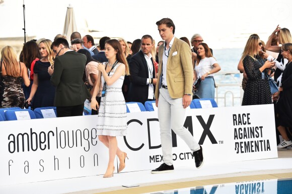 La princesse Alexandra de Hanovre et son compagnon Ben-Sylvester Strautmann lors de la soirée Amber Lounge UNITE Monaco 2018 au profit de la fondation de Jackie Stewart "Race Against Dementia" à l'hôtel Méridien Beach Plaza à Monte-Carlo, Monaco, le 25 mai 2018. © Bruno Bebert/Bestimage