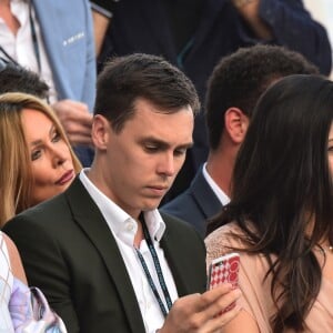 Louis Ducruet, sa fiancée Marie Chevallier et sa soeur Pauline Ducruet lors de la soirée Amber Lounge UNITE Monaco 2018 au profit de la fondation de Jackie Stewart "Race Against Dementia" à l'hôtel Méridien Beach Plaza à Monte-Carlo, Monaco, le 25 mai 2018. © Bruno Bebert/Bestimage