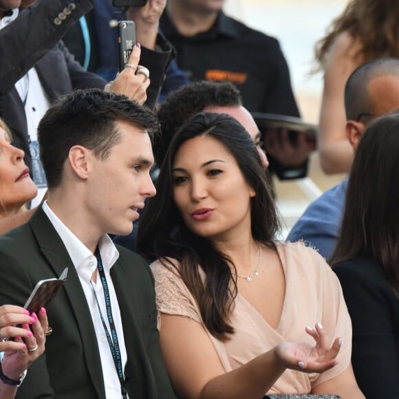 Louis Ducruet, sa fiancée Marie Chevallier et sa soeur Pauline Ducruet lors de la soirée Amber Lounge UNITE Monaco 2018 au profit de la fondation de Jackie Stewart "Race Against Dementia" à l'hôtel Méridien Beach Plaza à Monte-Carlo, Monaco, le 25 mai 2018. © Bruno Bebert/Bestimage