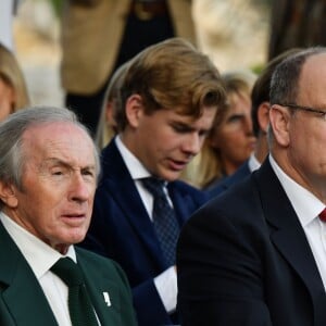 Le prince Albert II de Monaco et Sir Jackie Stewart lors de la soirée Amber Lounge UNITE Monaco 2018 au profit de la fondation de Jackie Stewart "Race Against Dementia" à l'hôtel Méridien Beach Plaza à Monte-Carlo, Monaco, le 25 mai 2018. © Bruno Bebert/Bestimage