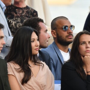 Louis Ducruet, sa fiancée Marie Chevallier et sa soeur Pauline Ducruet lors de la soirée Amber Lounge UNITE Monaco 2018 au profit de la fondation de Jackie Stewart "Race Against Dementia" à l'hôtel Méridien Beach Plaza à Monte-Carlo, Monaco, le 25 mai 2018. © Bruno Bebert/Bestimage