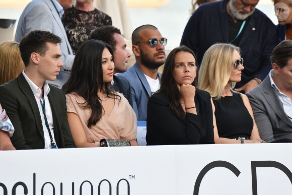Louis Ducruet, sa fiancée Marie Chevallier et sa soeur Pauline Ducruet lors de la soirée Amber Lounge UNITE Monaco 2018 au profit de la fondation de Jackie Stewart "Race Against Dementia" à l'hôtel Méridien Beach Plaza à Monte-Carlo, Monaco, le 25 mai 2018. © Bruno Bebert/Bestimage