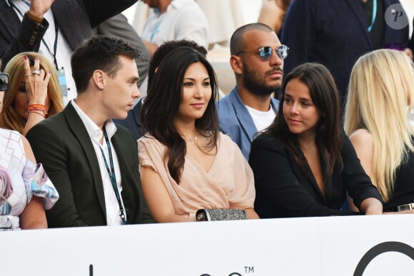 Louis Ducruet, sa fiancée Marie Chevallier et sa soeur Pauline Ducruet lors de la soirée Amber Lounge UNITE Monaco 2018 au profit de la fondation de Jackie Stewart "Race Against Dementia" à l'hôtel Méridien Beach Plaza à Monte-Carlo, Monaco, le 25 mai 2018. © Bruno Bebert/Bestimage