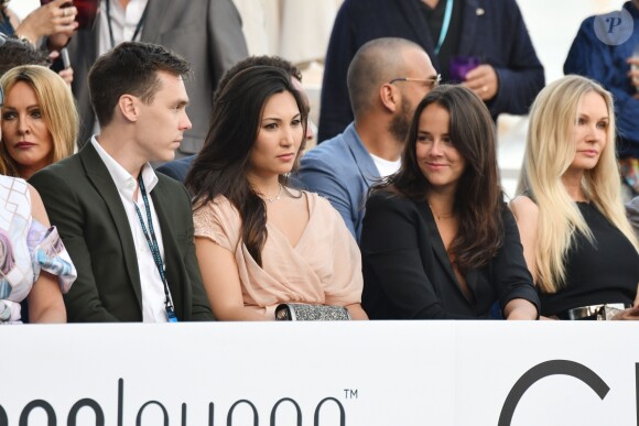 Louis Ducruet, sa fiancée Marie Chevallier et sa soeur Pauline Ducruet lors de la soirée Amber Lounge UNITE Monaco 2018 au profit de la fondation de Jackie Stewart "Race Against Dementia" à l'hôtel Méridien Beach Plaza à Monte-Carlo, Monaco, le 25 mai 2018. © Bruno Bebert/Bestimage