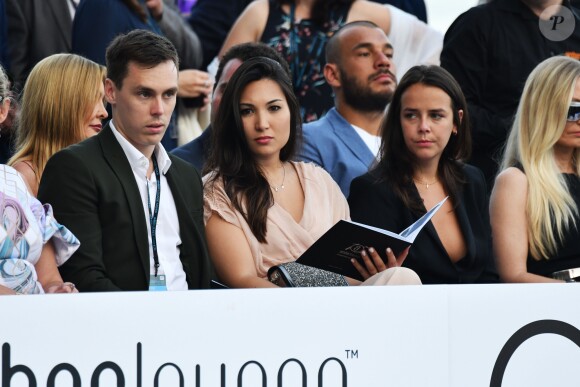 Louis Ducruet, sa fiancée Marie Chevallier et sa soeur Pauline Ducruet lors de la soirée Amber Lounge UNITE Monaco 2018 au profit de la fondation de Jackie Stewart "Race Against Dementia" à l'hôtel Méridien Beach Plaza à Monte-Carlo, Monaco, le 25 mai 2018. © Bruno Bebert/Bestimage