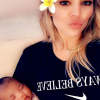 Khloé Kardashian et sa fille True. Mai 2018.